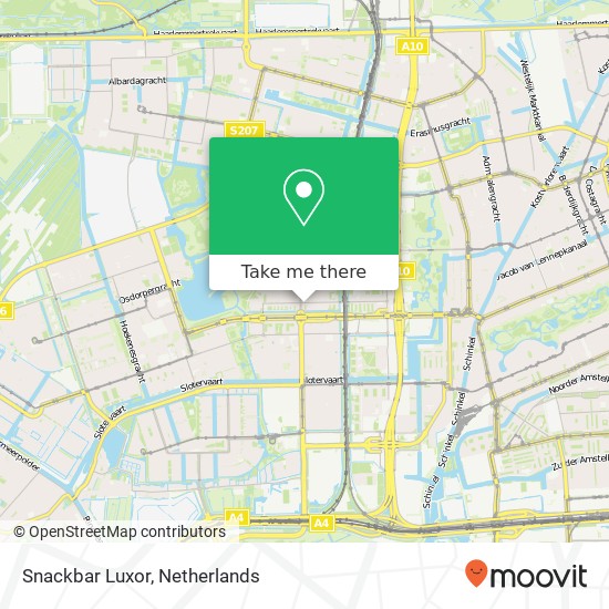 Snackbar Luxor, Comeniusstraat map