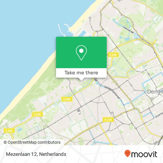 Mezenlaan 12, 2566 ZG Den Haag map