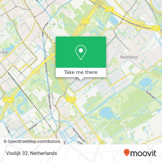 Visdijk 32, 2497 WN Den Haag map