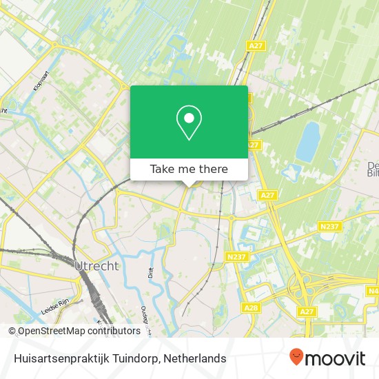 Huisartsenpraktijk Tuindorp, Eykmanlaan 433 map