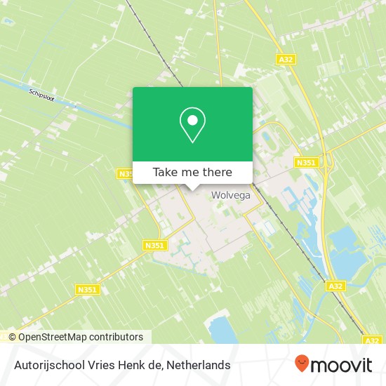 Autorijschool Vries Henk de, Merelstraat 67 map