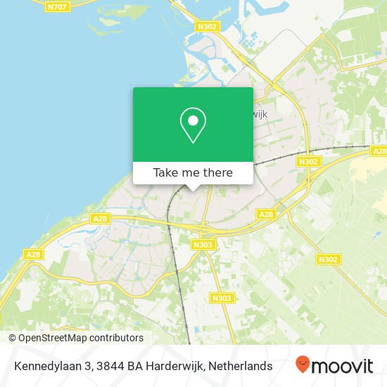 Kennedylaan 3, 3844 BA Harderwijk map