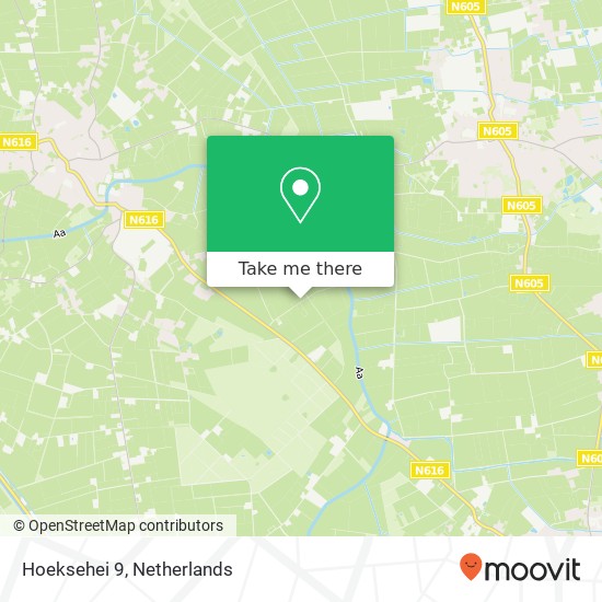 Hoeksehei 9, 5469 NJ Erp Karte