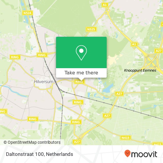 Daltonstraat 100, 1223 RP Hilversum map