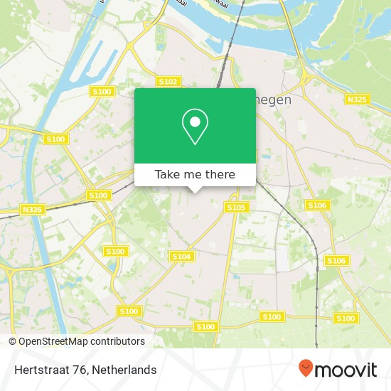 Hertstraat 76, 6531 KS Nijmegen Karte