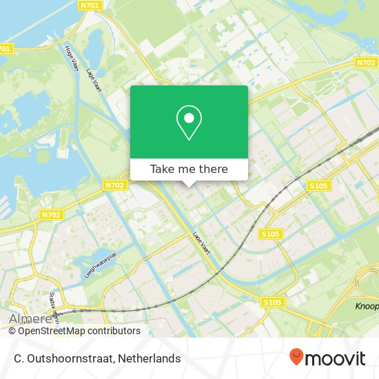 C. Outshoornstraat, 1333 KM Almere-Buiten map