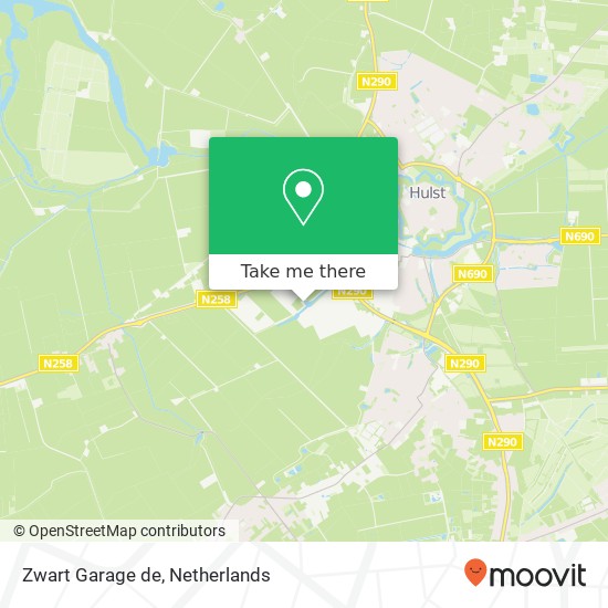 Zwart Garage de, Meridiaan 2 map