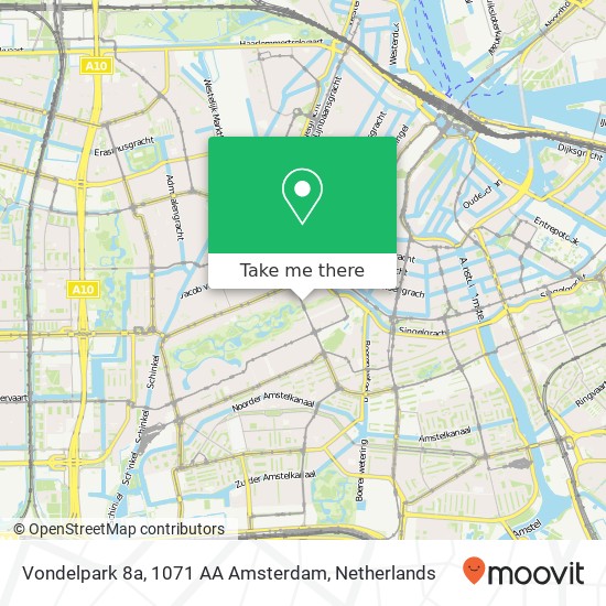 Vondelpark 8a, 1071 AA Amsterdam map