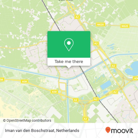 Iman van den Boschstraat, 5684 Best map