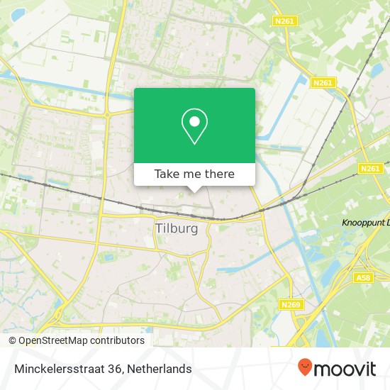 Minckelersstraat 36, 5041 AN Tilburg map