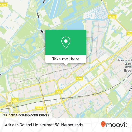 Adriaan Roland Holststraat 58, 3069 WK Rotterdam map