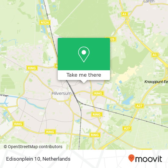 Edisonplein 10, 1221 EZ Hilversum map
