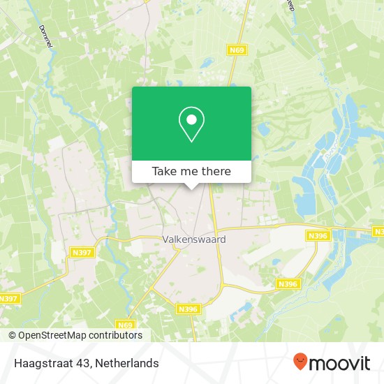 Haagstraat 43, 5552 HK Valkenswaard map