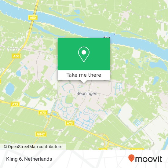 Kling 6, 6641 HT Beuningen map