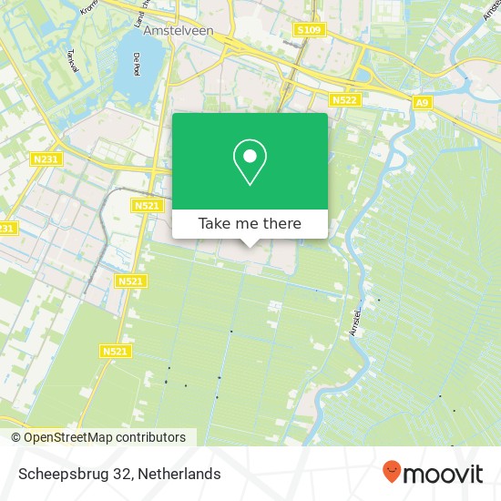Scheepsbrug 32, 1186 VB Amstelveen Karte