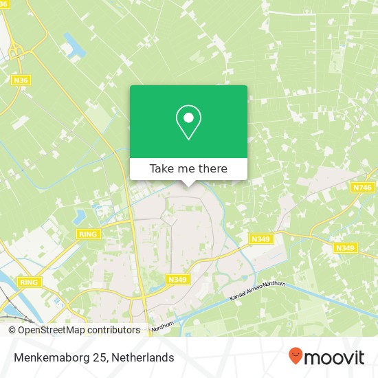 Menkemaborg 25, 7608 GA Almelo map