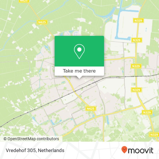 Vredehof 305, 5341 Oss map