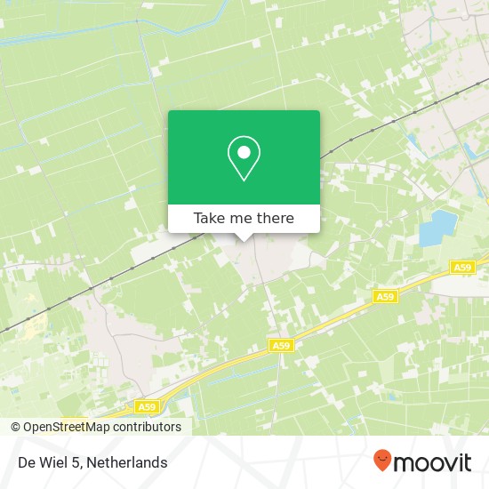 De Wiel 5, 5386 CD Geffen map