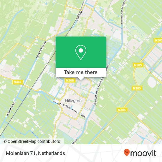 Molenlaan 71, 2181 GS Hillegom map