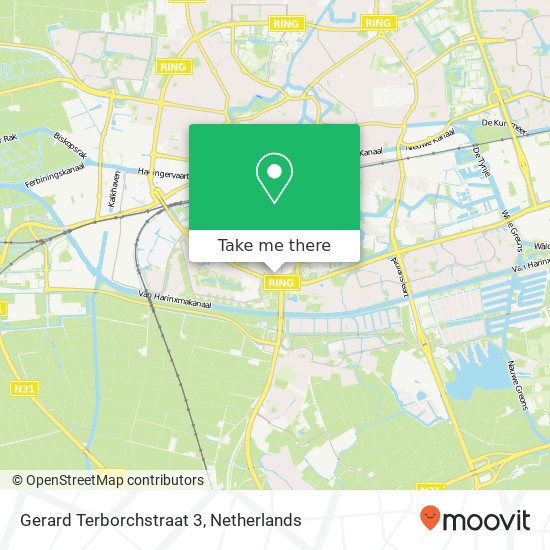 Gerard Terborchstraat 3, 8932 MA Leeuwarden map