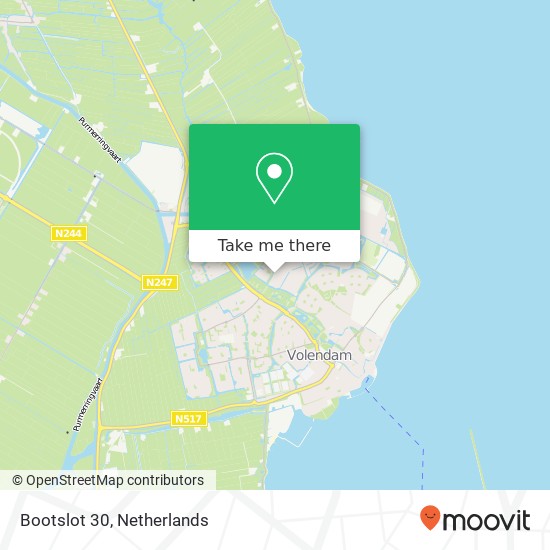 Bootslot 30, 1132 RN Volendam map
