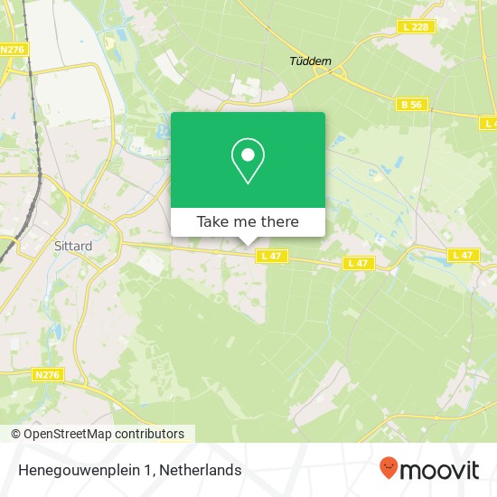 Henegouwenplein 1, 6137 LL Sittard map