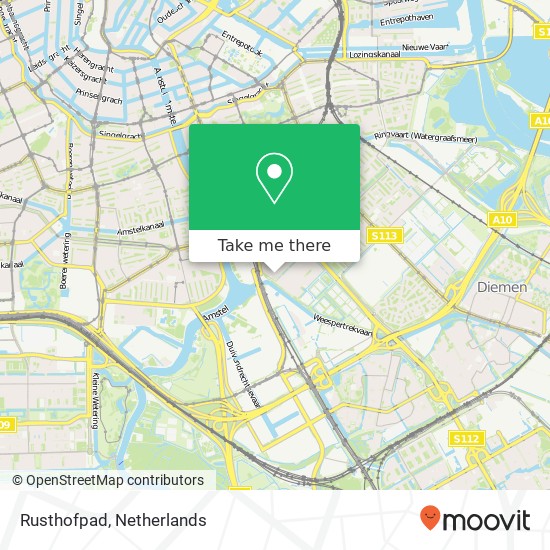 Rusthofpad, 1097 Amsterdam Karte