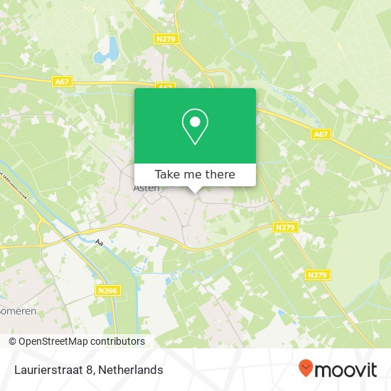 Laurierstraat 8, 5721 CK Asten map