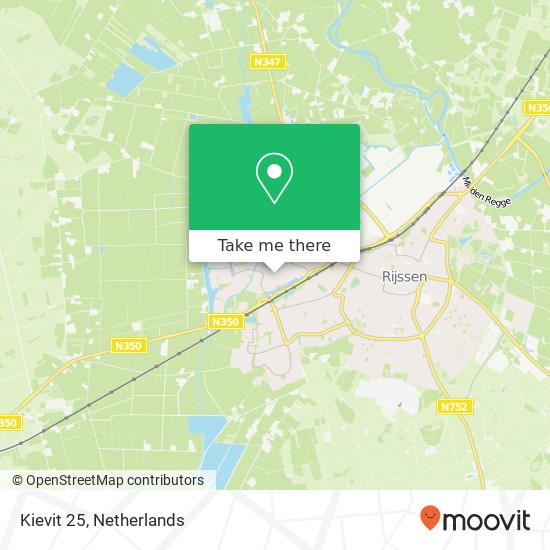 Kievit 25, 7462 ZK Rijssen Karte