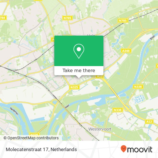 Molecatenstraat 17, 6825 GS Arnhem map