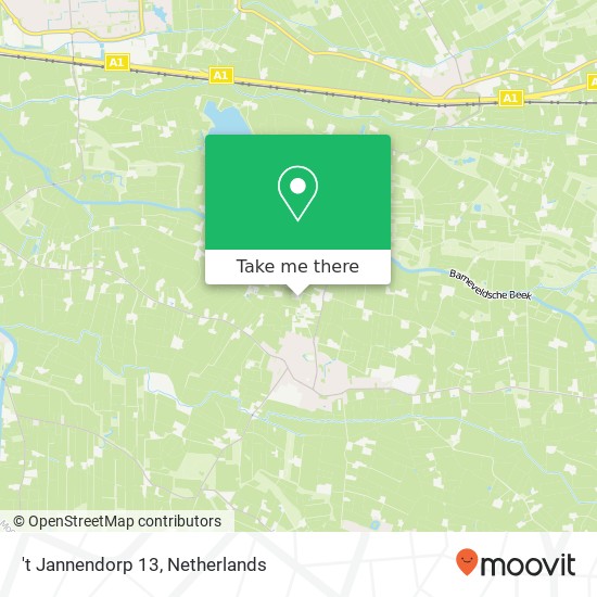 't Jannendorp 13, 3791 VJ Achterveld map