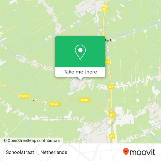 Schoolstraat 1, 1655 KD Sijbekarspel map