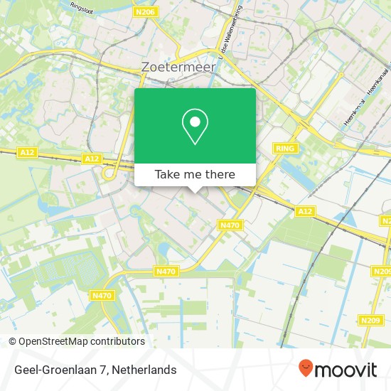 Geel-Groenlaan 7, 2718 BP Zoetermeer map