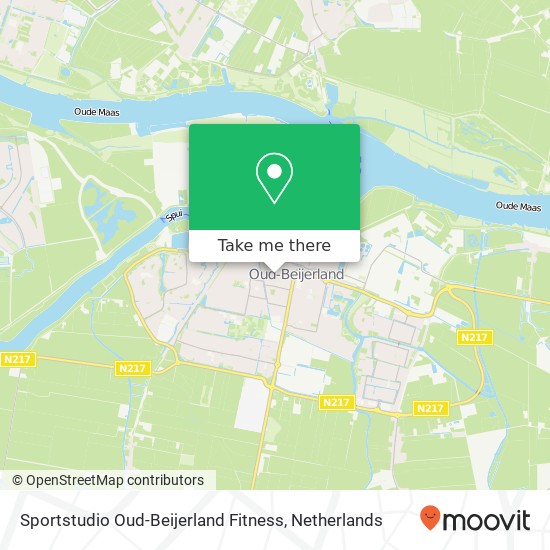 Sportstudio Oud-Beijerland Fitness, Prins Hendrikstraat 22 map