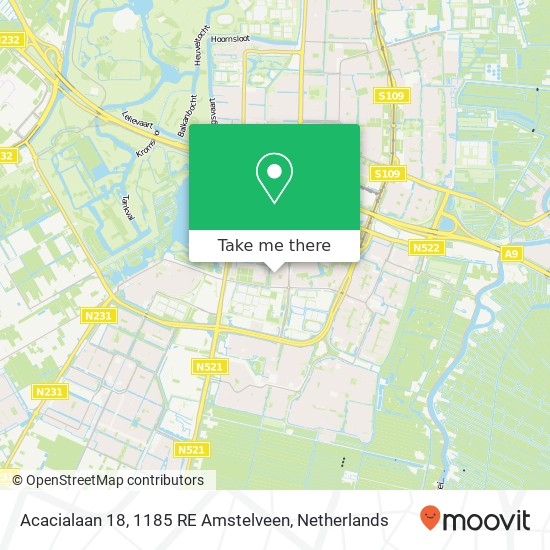 Acacialaan 18, 1185 RE Amstelveen map