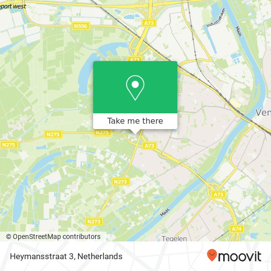 Heymansstraat 3, 5927 NP Venlo map