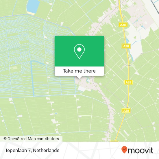 Iepenlaan 7, 7954 HD Rouveen map