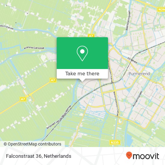 Falconstraat 36, 1448 WN Purmerend map