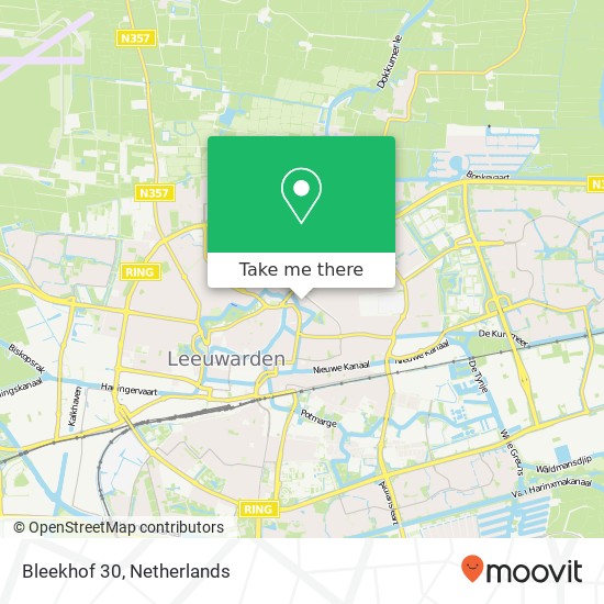 Bleekhof 30, 8921 MB Leeuwarden map