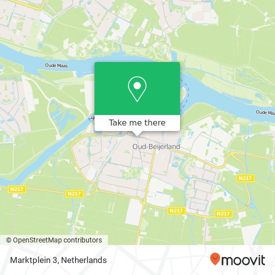 Marktplein 3, 3261 BZ Oud-Beijerland Karte