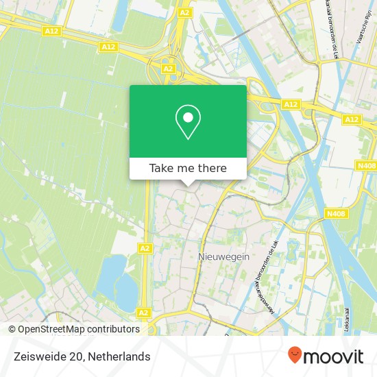 Zeisweide 20, 3437 XW Nieuwegein map