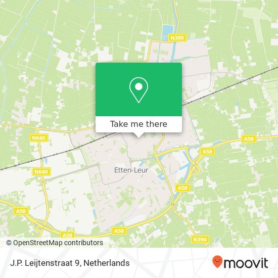 J.P. Leijtenstraat 9, 4872 TJ Etten-Leur map