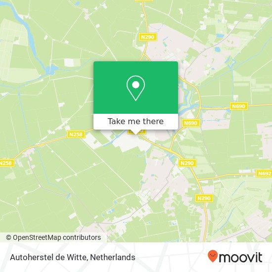 Autoherstel de Witte, Hogeweg 17A map