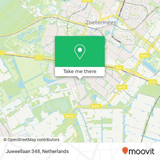 Juweellaan 348, 2719 BK Zoetermeer Karte