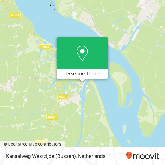 Kanaalweg Westzijde (Bussen), Kanaalweg Westzijde Karte