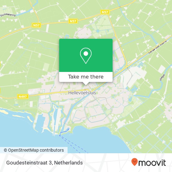 Goudesteinstraat 3, 3223 DA Hellevoetsluis map