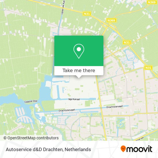 Autoservice d&D Drachten map