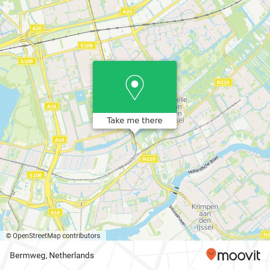 Bermweg, 3065 AN Rotterdam map