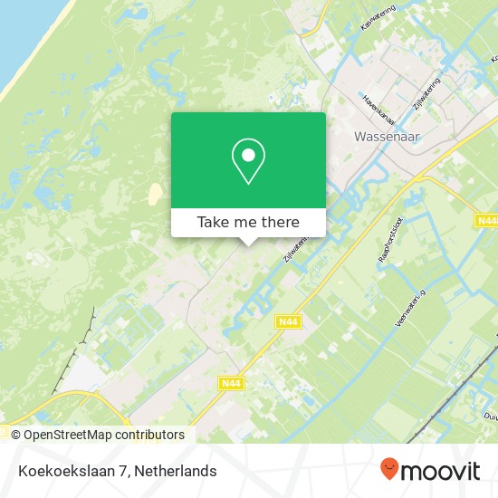 Koekoekslaan 7, 2243 AT Wassenaar map