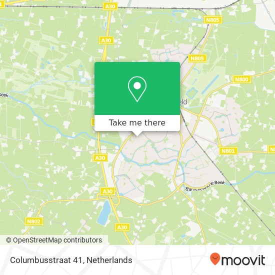 Columbusstraat 41, 3772 KL Barneveld map